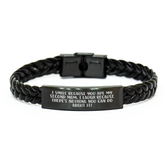 Funny Second Mom Gifts from Men to Second Mom, Second Mom Interlaced Leather Bracelet for Graduation, I Smile Because You Are My Second Mom - Image 1